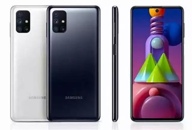 Samsung Galaxy M52 5G - telefon  obsługą 5G  w material