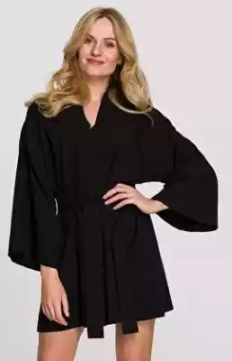 K101 sukienka kimono z paskiem (czarny) Podobne : K101 sukienka kimono z paskiem (czarny) - 125667