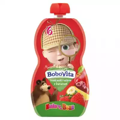 BoboVita - Mus truskawki i wiśnie z bana Podobne : BoboVita Porcja zbóż Kaszka mleczna manna po 4 miesiącu 210 g - 839870