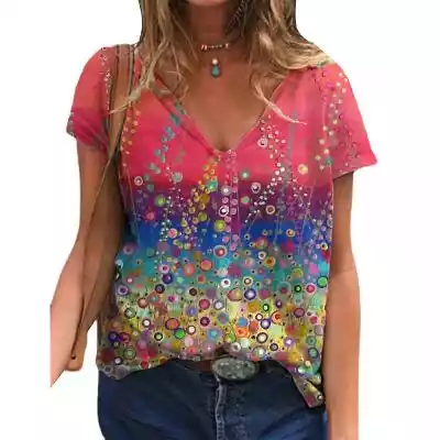 Mssugar Damska koszulka z nadrukiem Summ Podobne : Bluzka v-neck z długim rękawem szara - sklep z odzieżą damską More'moi - 2558