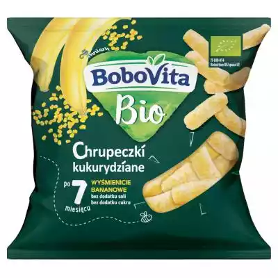 BoboVita - BIO chrupki kukurydziane Podobne : BoboVita Mus truskawka jabłko i banan z napojem owsianym po 6 miesiącu 100 g - 847630
