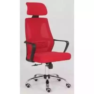 Fotel obrotowy Ara czerwony Podobne : Fotel obrotowy welurowy biały NOLO - 166712