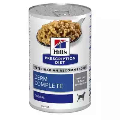 HILL'S Prescription Diet Derm Complete Canine - mokra karma dla psa z alergią i nadwrażliwością pokarmową  - 370 g
        HILL'S Prescription Diet Derm Complete Canine - mokra karma dla psów z alergią i nadwrażliwością pokarmową - 370g
Hill's Prescription Diet Derm Complete Canine to komp