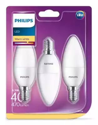 Żarówka Led PHILIPS 5,5W_40W E14 3 szt Podobne : Philips - LED Plafon MOIRE LED/20W/230V 4000K - 928285