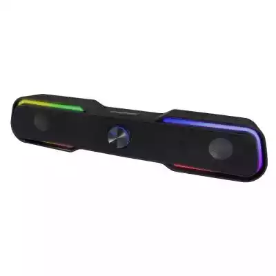 Wysokiej jakości stereofoniczny głośnik USB typu Soundbar z podświetleniem LED RAINBOW. Do notebooków i komputerów stacjonarnych. Gwarantuje czyste i naturalne brzmienie dźwięku. Współpracuje ze wszystkimi komputerami posiadającymi wyjście głośnikowe i wyjście USB. Posiada wbudowaną regula