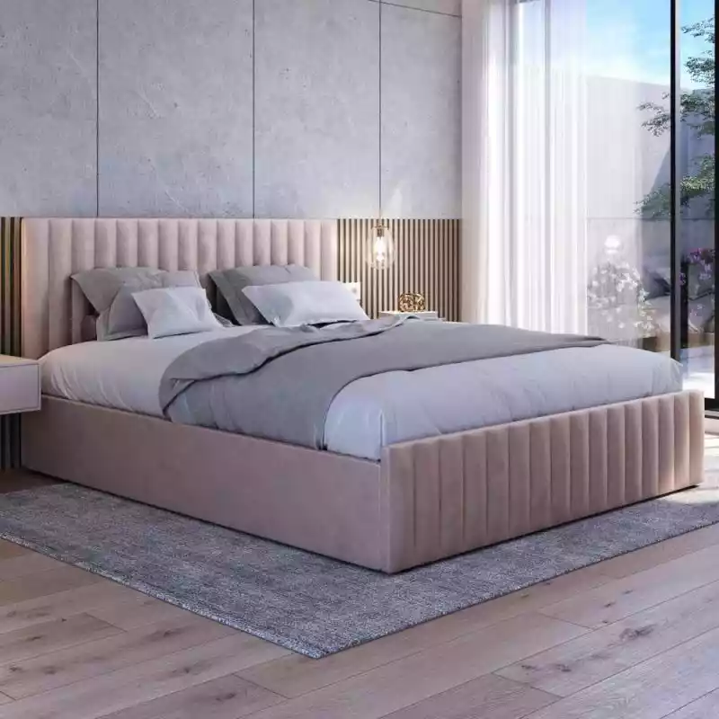 Łóżko tapicerowane 140x200 BELANIA 2 z pojemnikiem [P] Nasale ceny i opinie