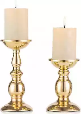 2-częściowe świeczniki żelaznego filaru  Dom i ogród > Ozdoby > Akcesoria do zapachów do domu > Świeczniki