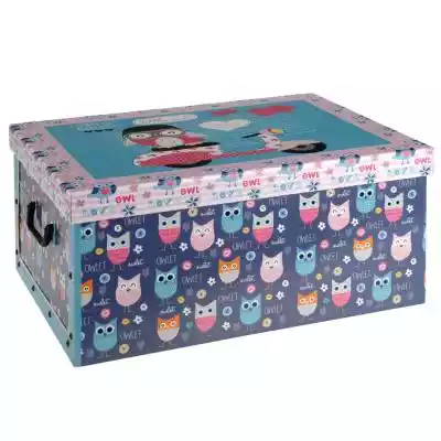 ﻿Praktyczne pudełko z wesołym,  dziecięcym motywem. Odpowiedni do dziecięcego pokoju jako pudełko na zabawki. Posiada uchwyty ułatwiające przenoszenie.Wymiary pudełka: 51 x 37 x 24 cm (szer. x gł. x wys.)Wymiary pokrywy: 52, 5 x 38, 2 cm (szer. x gł.) - pokrywa wystaje poza obrys pudełka