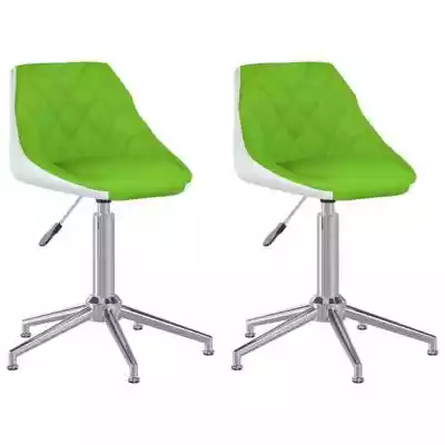 ﻿Obrotowe krzesła stołowe, 2 szt., zielo