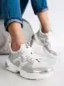 Biało-srebrne sneakersy