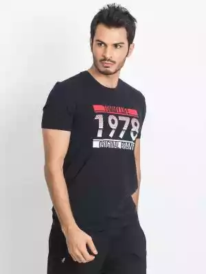 T-shirt T-shirt męski granatowy Podobne : T-shirt męski z nadrukiem 1730S - khaki
 -                                    M - 95652