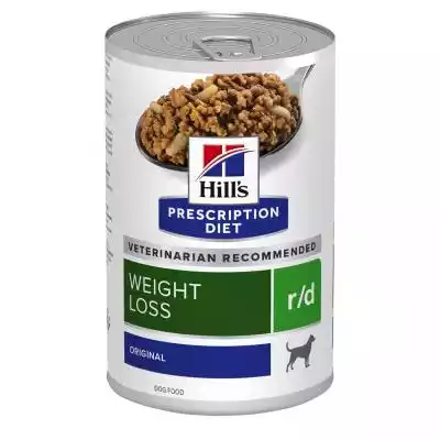 Hill's Prescription Diet R/D - puszka - mokra karma dla psów Hill's Prescription Diet R/D - puszka to produkt marki Hill's. Marka specjalizuje się w produkcji weterynaryjnych karm dla zwierząt,  które mają działanie lecznicze. Profil składników odżywczych w karmach spełnia lub przewyższa s