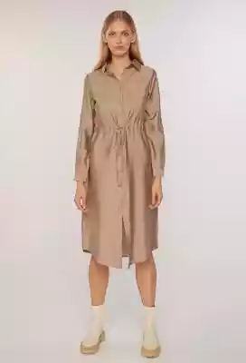 Koszulowa sukienka z kieszonką Podobne : Sukienka koszulowa ze zrównoważonej wiskozy - 457240