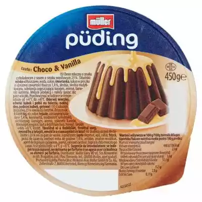 Müller - Puding czekoladowy z sosem wani Podobne : Ehrmann - Puding o smaku orzechowym z dużą zawartością protein - 224150