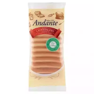 Andante - Biszkopty typu Ladyfingers Podobne : Auchan - Biszkopty z galaretką o smaku truskawkowym w czekoladzie - 227956