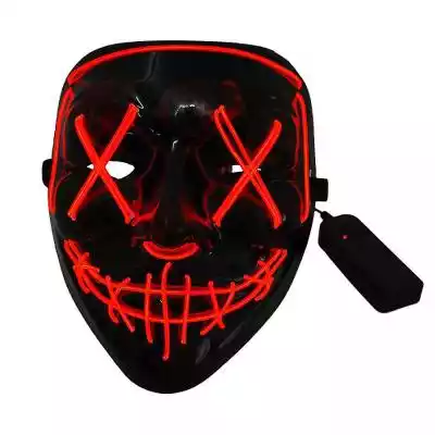 Mssugar Straszne neonowe szwy Led Mask W Podobne : Xceedez Mask - Scary Horror Ninja Halloween Mask Costume Props - 2727687