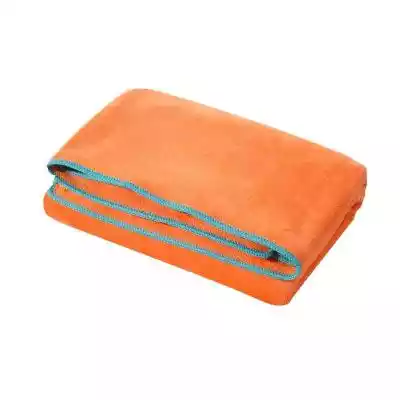 Szybkoschnący ręcznik z miękkiej i chłonnej mikrofibry to doskonały wybór na basen lub siłownię. Odporny na intensywne użytkowanie ręcznik ozodobiony lamówką. szerokość: 80 cm,  długość: 160 cm,  kolor: pomarańczowy,  Gramatura: 380 GSM,  Skład: 100% poliester