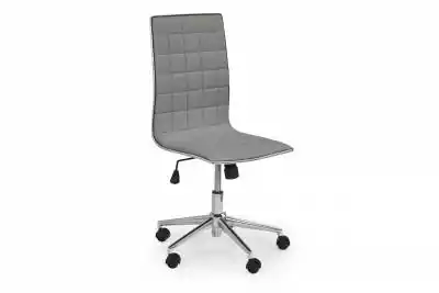 Proste krzesło obrotowe pikowane szare E Meble tapicerowane > Krzesła > Krzesła obrotowe