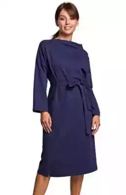 Sukienka dresowa B178 (niebieski) Podobne : Sukienka dresowa w animalistyczny deseń, z bawełny organicznej - 444842