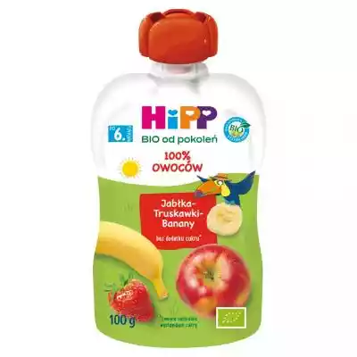 HiPP - Mus owocowy. 100% owoców w tubie. Jabłko. truskawka. banan