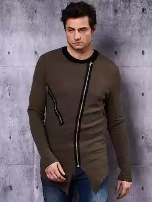 Bluza bluza męska khaki Podobne : Klasyczna bluza męska zapinana na zamek B-ROLDI - 26710