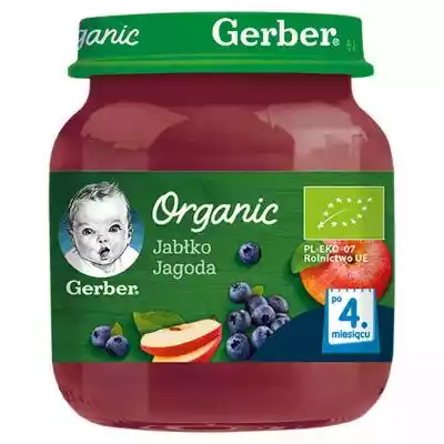 Gerber Organic - Organic jabłko. jagoda Podobne : Pure Beginnings Organic Care, Dezodorant w kulce, Bezzapachowy, 75 ml - 40278
