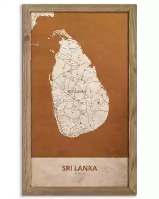 Drewniany obraz państwa- Sri Lanka w dęb Podobne : Drewniany obraz państwa- Sri Lanka w dębowej ramie 50x30cm Dąb, Orzech, Heban - 16628