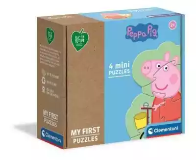 Puzzle Moje Pierwsze Puzzle Peppa Nowa seria puzzli Clementoni dla najmłodszych dzieci. 4 kształty z rosnącym poziomem trudności. Duże,  trwałe,  maxi elementy.My First Puzzles powstały specjalnie,  by wprowadzić najmłodszych do wspaniałego świata puzzli.