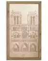 Drewniany obraz - Katedra Notre-Dame w dębowej ramie 20x30cm Dąb, Orzech, Heban