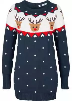 Sweter bożonarodzeniowy z motywem renife Podobne : Świąteczny, bożonarodzeniowy bieżnik ILONA srebrny 40X140 - 215133
