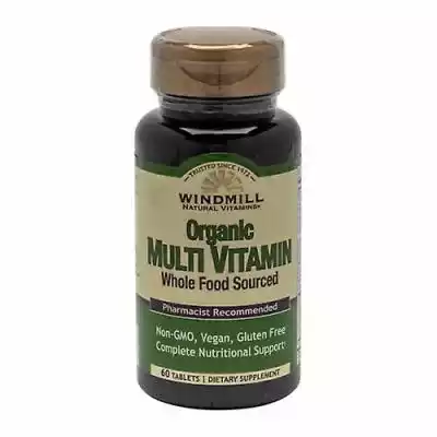 Windmill Health Organic Multivitamin, 60 Podobne : Windmill Health Vitamin B12 Hi Ener G Super, 30 tabletek (opakowanie 1) - 2861421