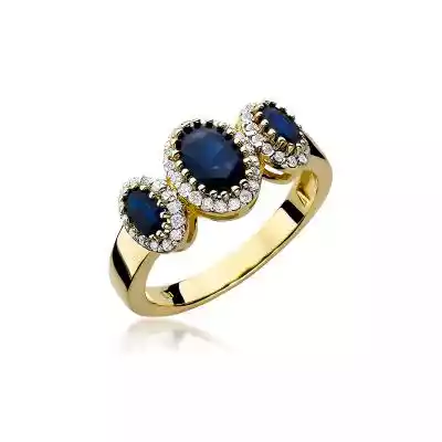 Złoty pierścionek z szafirami i brylanta Podobne : Złoty pierścionek z szafirami i brylantami - 132723