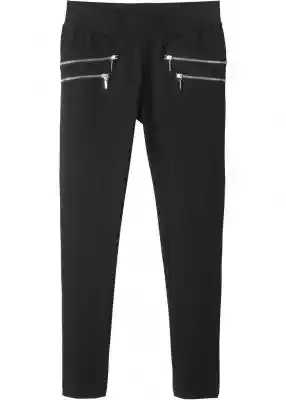 Spodnie dziewczęce ze stretchem z zamkam Podobne : Spodnie czarne zamki damskie (czarny) - 126673
