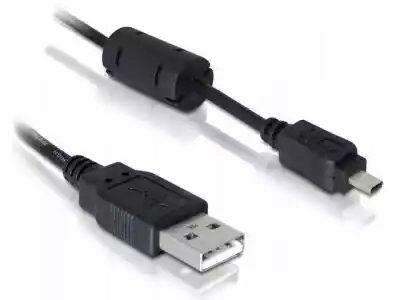 Kabel Usb Delock 82414 czarny 1,8 m Allegro/Elektronika/Fotografia/Akcesoria fotograficzne/Kable, przewody i stacje dokujące/USB