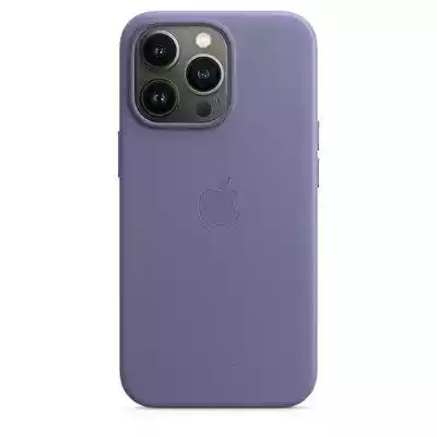 Etui skórzane z MagSafe do iPhonea 13 Pro - glicynia Zaprojektowane przez Apple skórzane etui z MagSafe to idealne dopełnienie iPhonea 13 Pro,  które stylowo podkreśla jego dizajn i zapewnia dodatkową ochronę.Wykonane ze specjalnie garbowanej i barwionej,  miękkiej w dotyku skóry,  która z