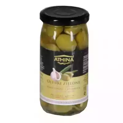 Athina - Oliwki zielone nadziewane czosn Podobne : PERLA Zielone oliwki w ziołach 90 g - 258746