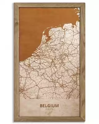 Drewniany obraz państwa- Belgia w dębowe Podobne : Drewniany obraz państwa- Włochy w dębowej ramie 70x50cm Dąb, Orzech, Heban - 16623