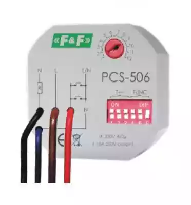 Przekaźnik czasowy 8-funkcyjny F&F PCS-506 0, 1s-24h 10A 1NO 230V AC z wejściem START,  RESET na szynę DIN