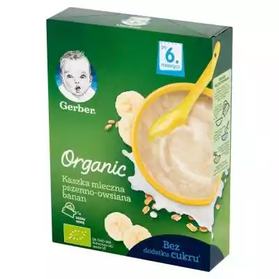         Gerber Organic                Kaszka na bazie organicznej pszenicy pomoże delikatnie wprowadzić gluten do diety dziecka. To także sposób na zwiększenie różnorodności zbóż w jego jadłospisie. Obok pszenicy,  w składzie znajdziemy również owies,  który rzadko pojawia się w posiłkach 