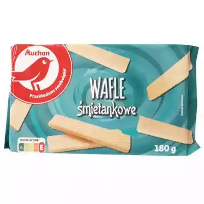 Auchan - Wafelki śmietankowe Produkty spożywcze, przekąski/Ciastka/Biszkopty, wafelki