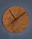 Dekoracyjny, drewniany zegar na ścianę - miasto New York - Orzech Orzech