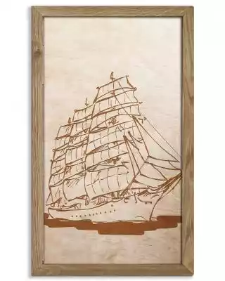 Drewniany obraz - Żaglowiec w dębowej ra Podobne : Obraz 63x83cm - 11618