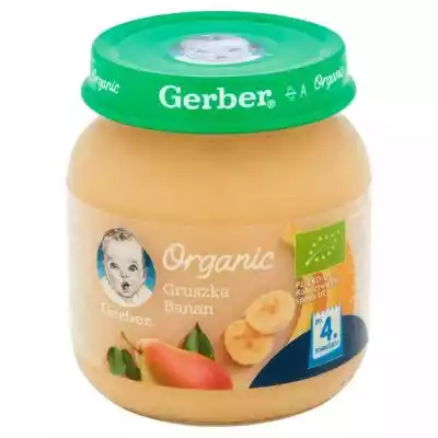 Gerber Organic Gruszka banan po 4 miesią Podobne : Gerber Organic - Organic jabłko, brzoskwinia, morela - 222387