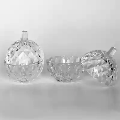Zestaw dwóch szklanych puzderek. Podobne : Zestaw szklanych miseczek . - 1753