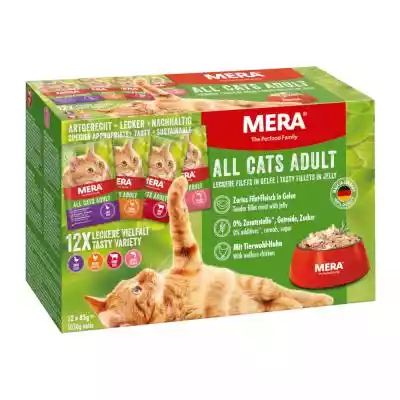 Pakiet mieszany MERA Adult, 12 x 85 g -  Podobne : Mieszany pakiet próbny Almo Nature, 6 x 70 g - 3 smaki kurczaka - 343992