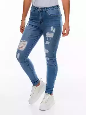 Spodnie damskie jeansowe 202PLR - niebie Podobne : Niebieskie spodnie damskie jeansy mom fit stan M - 366803