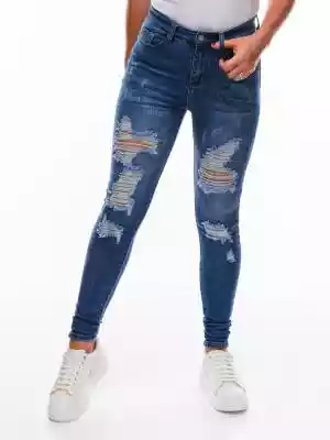 Spodnie damskie jeansowe 199PLR - niebie Podobne : Niebieskie spodnie damskie jeansy mom fit stan M - 366803