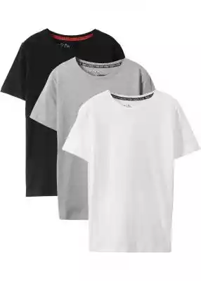 T-shirt chłopięcy basic (3 szt.) bonprix