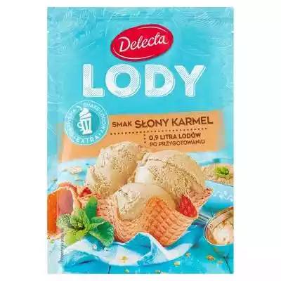 Delecta Lody smak słony karmel 57 g Artykuły spożywcze > Do wypieków i deserów > Dodatki do ciast