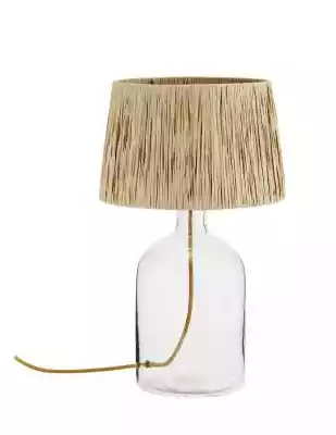 Piękna lampa stołowa w stylu boho duńskiej marki Madam Stoltz.

Podstawa lampy wykonana jest z przezroczystego szkła a klosz z rafii w naturalnym kolorze.

Lampa przepięknie prezentować się we wnętrzu w stylu boho i skandynawskim ocieplając wnętrze nie tylko światłem ale również nietuzinko